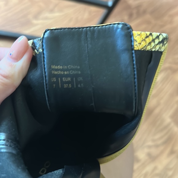 Aldo Sneak Booties. Yellow/black,white/cream. Size 7 - Picture 8 of 8